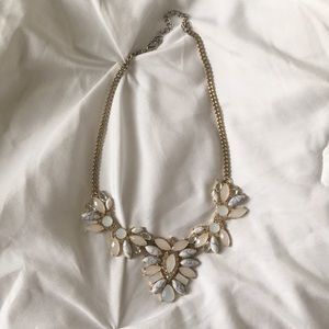 Trendy marble gold minimalist statement necklace